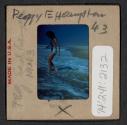 [Peggy Muray on a beach, East Hampton, New York (travel slide)]