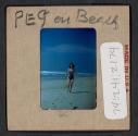 [Peggy Muray on a beach, East Hampton, New York (travel slide)]