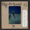 [Peggy Muray on a beach, East Hampton, New York (travel slide)]