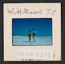 [Mimi and Nicholas Christopher Muray on a beach, West Hampton, New York (travel slide)]