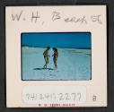 [Nicholas Christopher and Mimi Muray on a beach, West Hampton, New York (travel slide)]