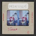 [Nicholas Christopher Muray and a woman playing cards (stereo travel slide)]