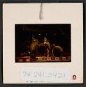 [Circus performers and elephants (travel slide)]