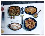 [Dishes of food on table (advertisement)]