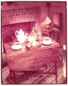 [Fireplace, coffee, fruit still life (A&P)]