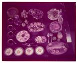 [Plates of food on table]