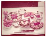 [Plates of food on table]