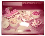 [Dishes of food on table]