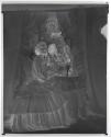 [Woman applying face cream at mirror (Jergens)]