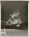 [Whiskey bottle and a figurine of a man riding a horse (Hunter)]