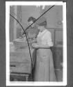 Sand Blast Etching in a Glass Factory 1910
