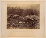 Interior of Breastworks on Round Top, Gettysburg.