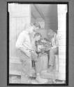 FERA NY State/ The Camp Cobbler Of Camp St. Johnsville Works At His Regular Trade 1934