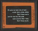 Don't Fence Me in