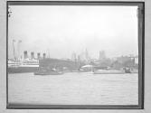 Cunard(?)/(View of Harbor from Empire State)