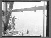 [Working on the Mooring Mast]