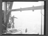 [Working on the Mooring Mast]