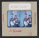 [Nicholas Christopher and Mimi Muray playing cards with a woman (stereo travel slide)]