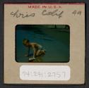 [Nicholas Christopher Muray on a beach, California (travel slide)]