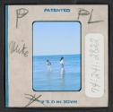 [Mimi Muray and a boy at a beach, Point Pleasant, New Jersey (travel slide)]
