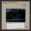 [Doris Marks and Henry Dreyfuss with a woman (travel slide)]