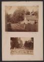 [Country lane with cottage \ Logs by roadside]