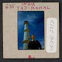 [Peggy Muray at the Taj Mahal, Agra, India (travel slide)]