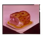[Glazed ham with pineapple slices]