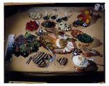 [Table spread of turkey dinner]
