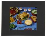 [Table spread of turkey dinner]