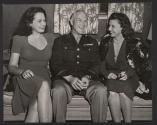[Lenore Aubert, Brigadier General H.F. Nichols and Dorothy Ford]