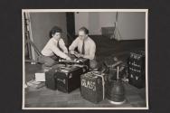 [Nickolas Muray in photography studio]