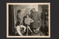 [Tallulah Bankhead, Nickolas Muray with British photographer Maurice Beck and wife, inside of Beck's London studio]
