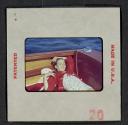 [Mimi Muray on a boat (travel slide)]