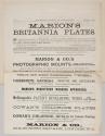 Newspaper clipping regarding Marion's Britannia Plates