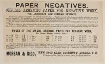 Newspaper clipping regarding Special Argentic Paper for Negative Work
