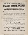 Advertisement for Edwards's Improved Apparatus for Coating Plates (and Paper) with Gelatine Emulsion