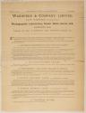 Warnerke & Company advertisement for Gelatino-Bromide Plates, Gelatino-Chloride Plates, Gelatine Negative Tissue, & Papers
