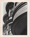 [Turrets on houses from below]