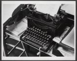 Charis Weston's typewriter, with manuscript of her "California and the West"