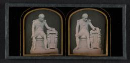 [Antoine Moutoni's sculpture Napoleon Studying a Map, Compass Held in Hand]