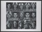 [15 black and white images of U.S. Marines in grid]