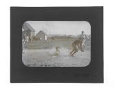 Men playing baseball
