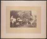 F. Domingo, Les Saltimbanques (à Mr. le Marq. de Portugalete) \ A. Vera, Roma antigua, Una madre que enseña á su hija á hilar