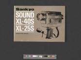 Instruction manual for Sankyo XL-40S and XL-25S.