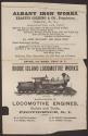 Rhode Island Locomotive Works, Manufacturers of Locomotive Engines, Boilers and Tanks, Providence, Rhode Island