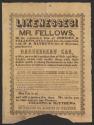 [Broadside for Fellows & Matthews' Daguerrean Car]
