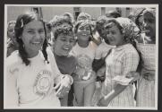 Girls in youth brigade supporting Mariana Grajales Cuello, Cuba