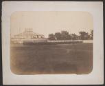 [Large group of military personnel in front of battery, U.S. Naval Academy, Annapolis, Maryland]