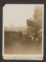 King Edward saluting his Indian officers in Buckingham Palace grounds.